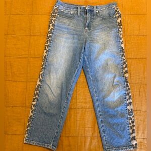 ✨ Madewell Leopard Side panel jeans ✨